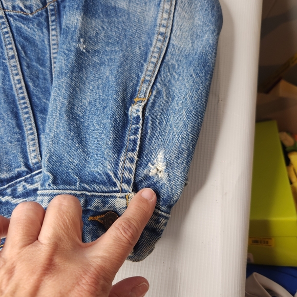 Vintage 80s Levis Denim Trucker Jacket Size 44 Blue USA Made 70506-0216 Type 3 - Picture 4 of 12
